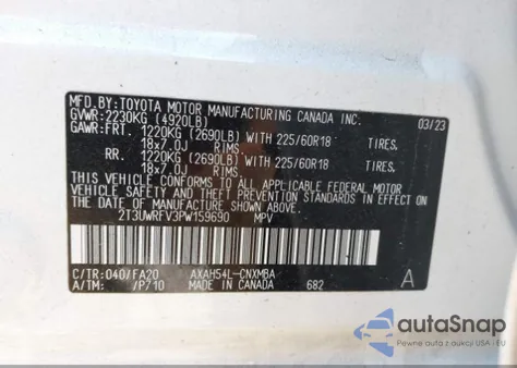 2023 Toyota Rav4 Hybrid Woodland Edition from USA, damaged, VIN 2T3UWRFV3PW159690